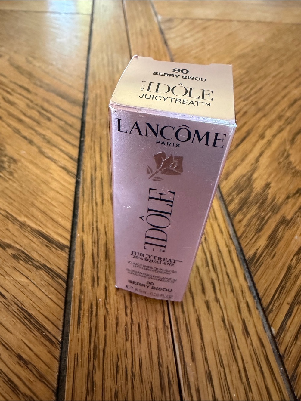 Lancôme JuicyTreat Lip Balm Gloss - Metallic Rose Pink Box